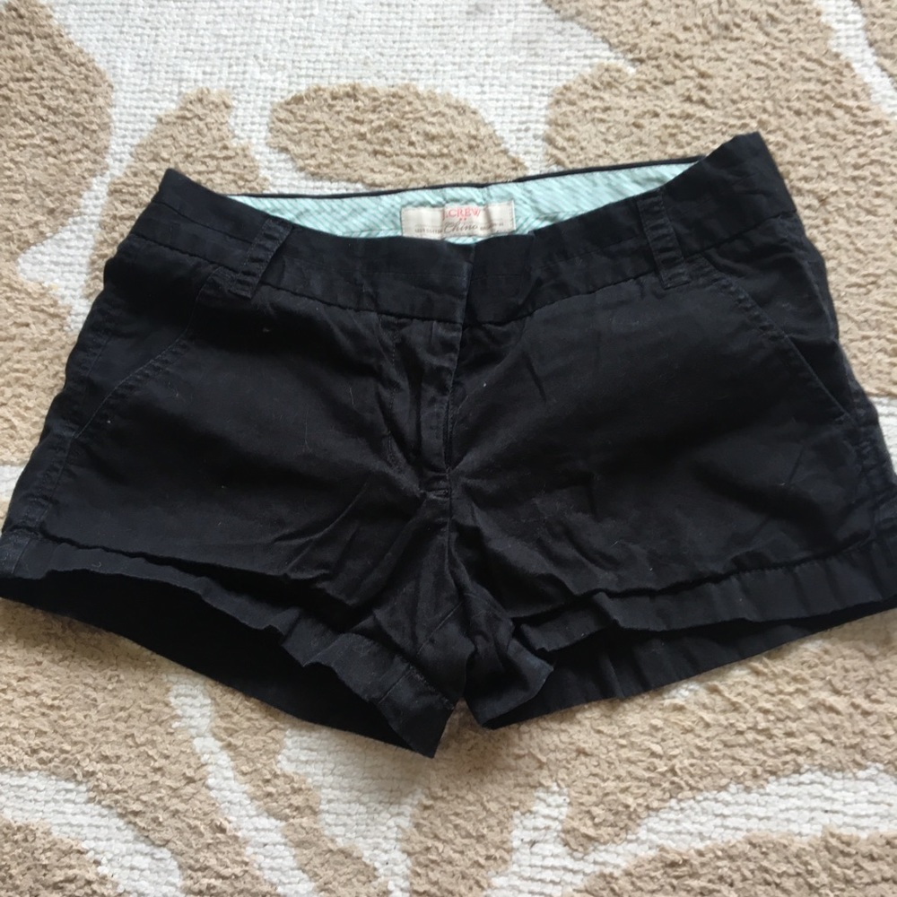J. Crew Black Chino Shorts